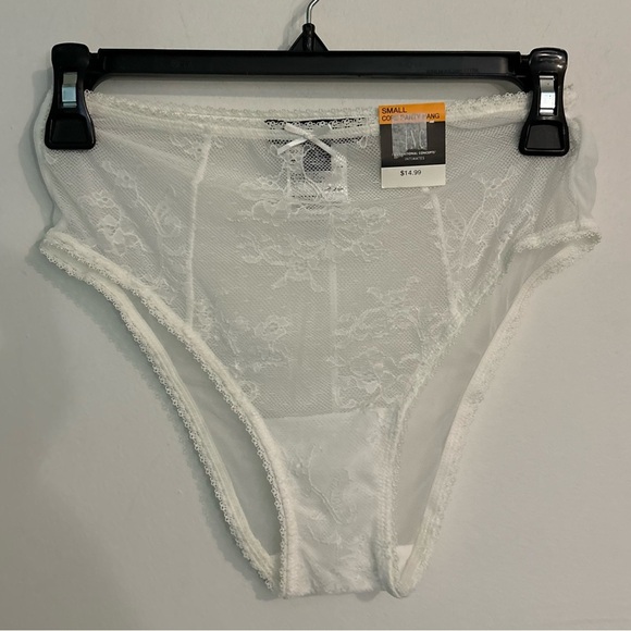 INC International Concepts Cheeky Lace Brief Panty, Washed White NWT $14.99 Sm - Picture 1 of 5